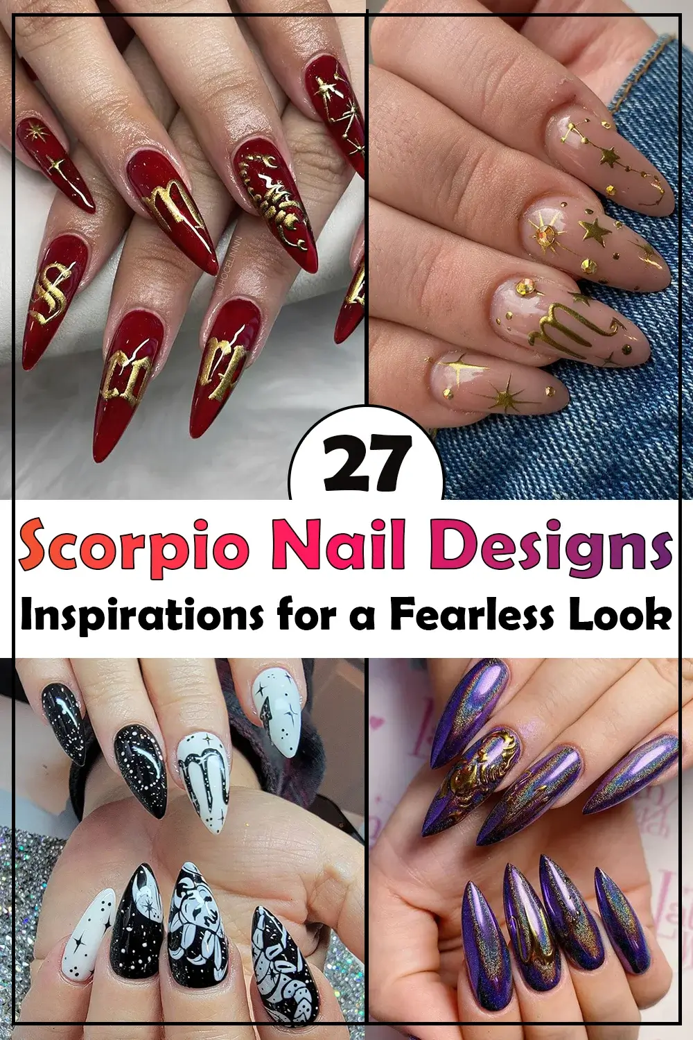 Scorpio Birthday Nails